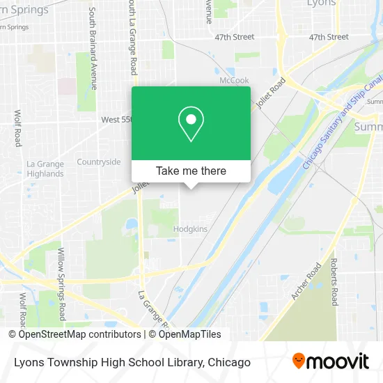 Lyons Township High School Library map