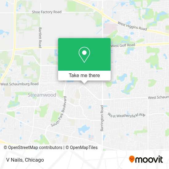V Nails map