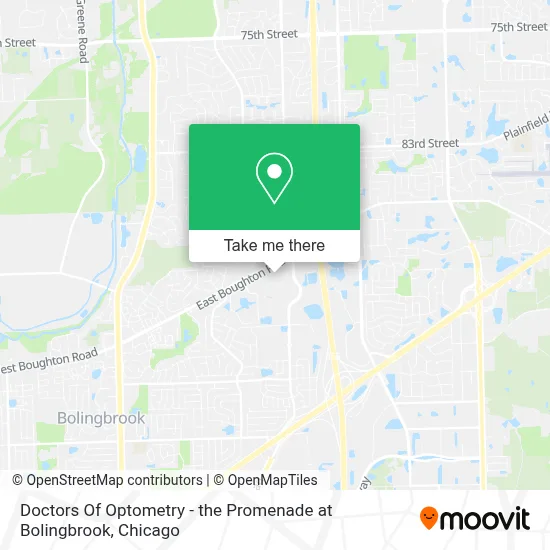 Doctors Of Optometry - the Promenade at Bolingbrook map
