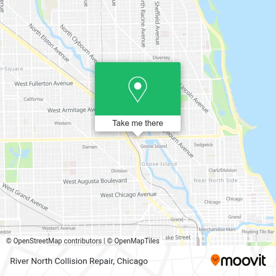 River North Collision Repair map
