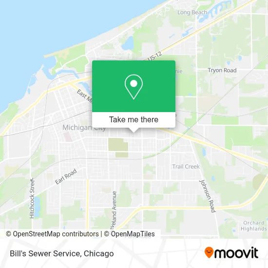 Bill's Sewer Service map