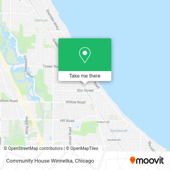 Community House Winnetka map