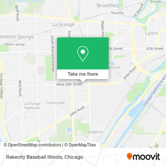 Rakecity Baseball Illinois map