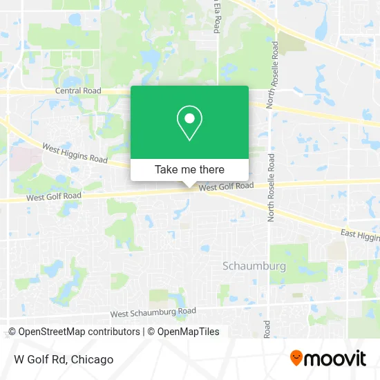 W Golf Rd map