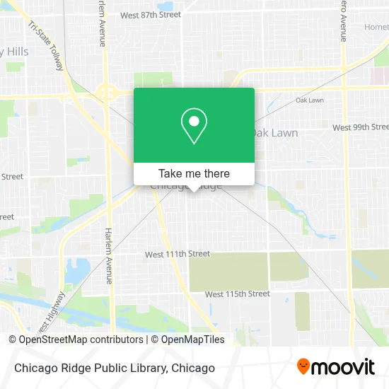 Chicago Ridge Public Library map