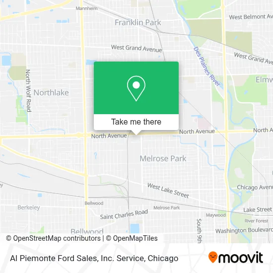 Al Piemonte Ford Sales, Inc. Service map