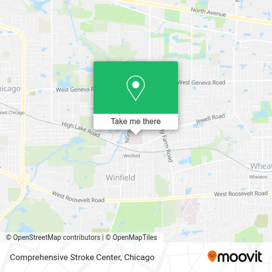 Comprehensive Stroke Center map