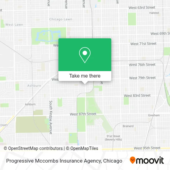 Progressive Mccombs Insurance Agency map