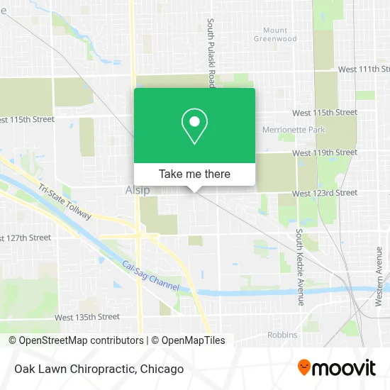 Oak Lawn Chiropractic map