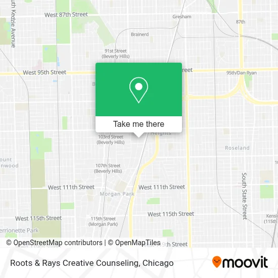Roots & Rays Creative Counseling map