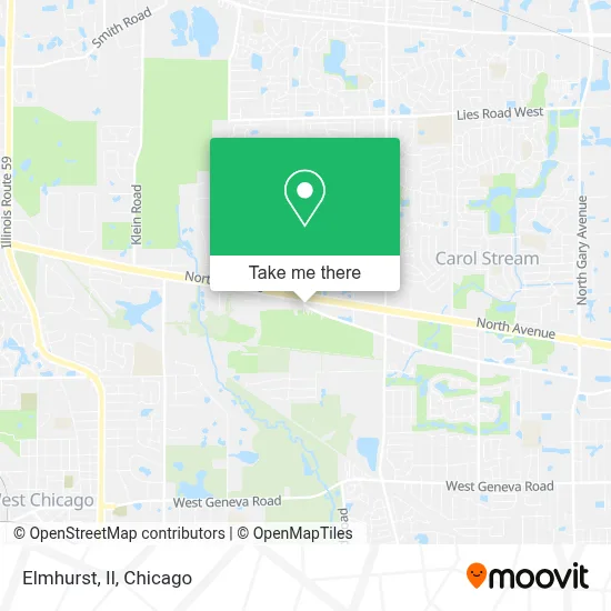 Elmhurst, Il map