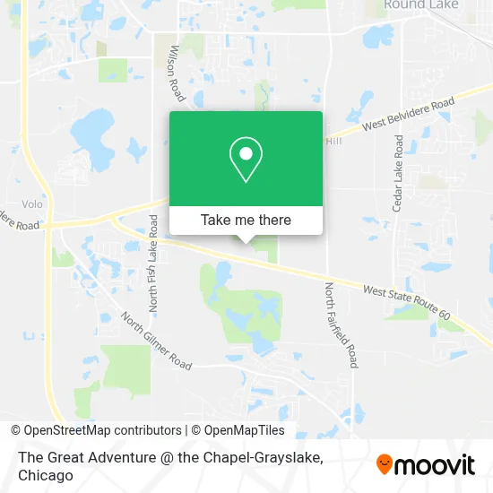 The Great Adventure @ the Chapel-Grayslake map