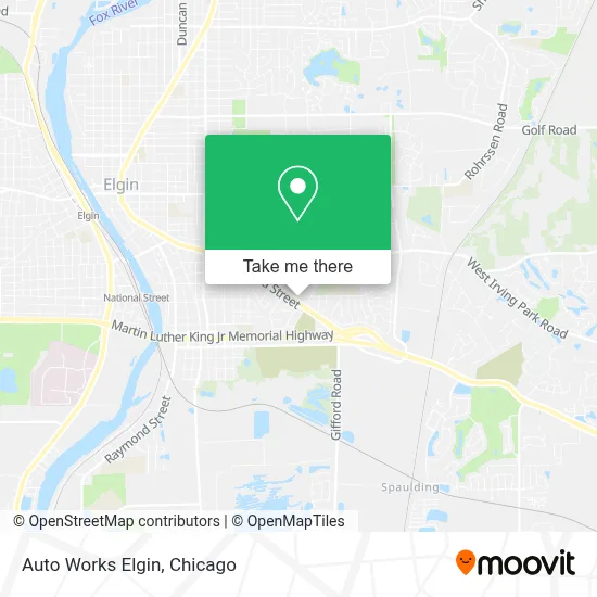 Auto Works Elgin map