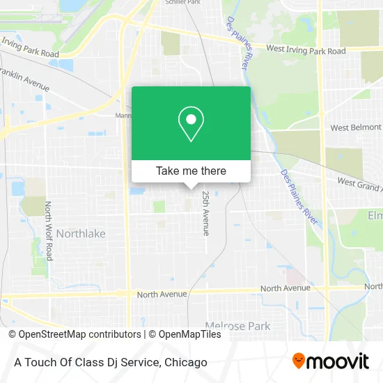 A Touch Of Class Dj Service map