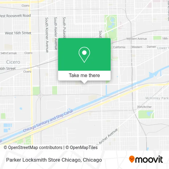Parker Locksmith Store Chicago map