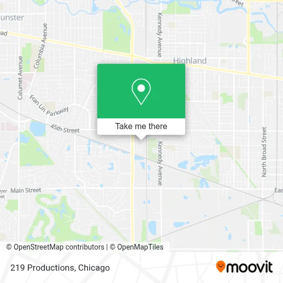 219 Productions map