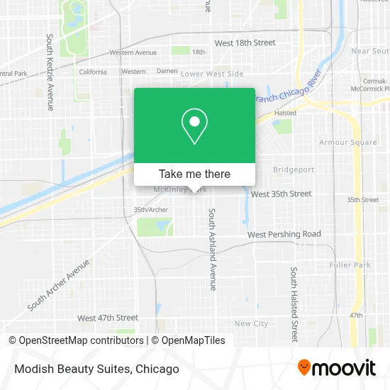 Modish Beauty Suites map