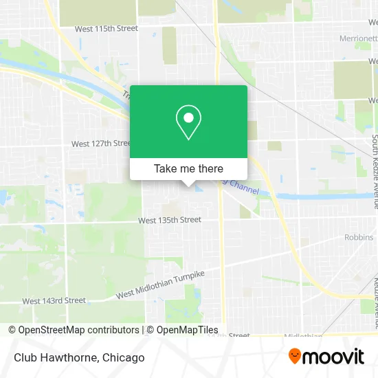 Club Hawthorne map