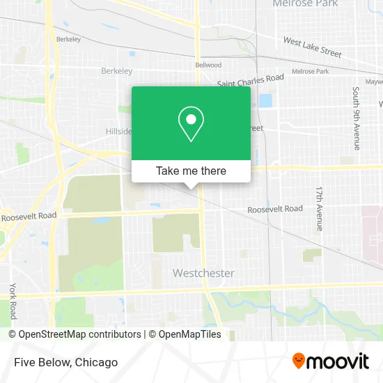 Five Below map