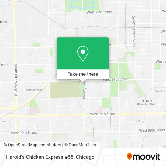 Harold's Chicken Express #55 map