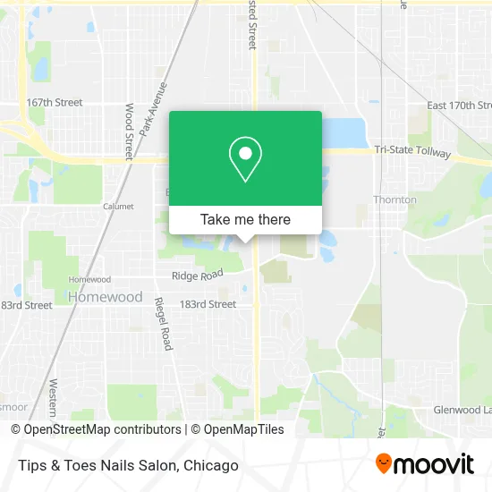 Tips & Toes Nails Salon map