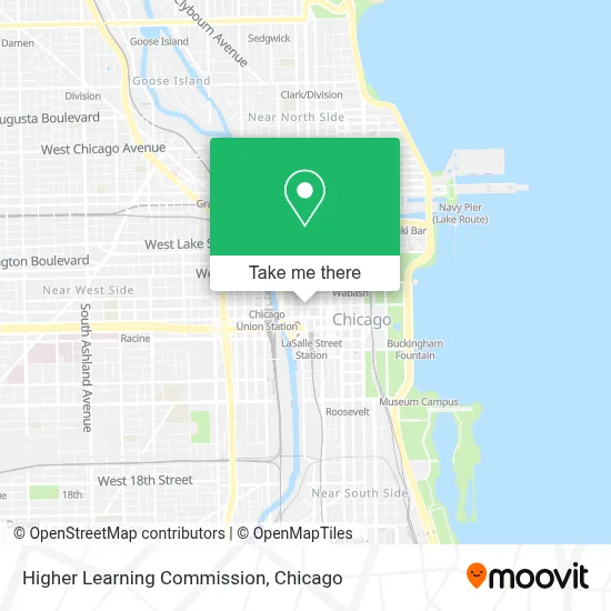 Higher Learning Commission map