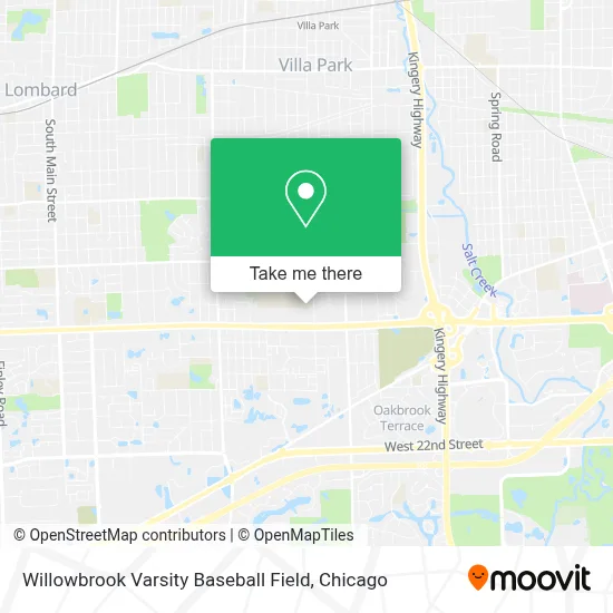 Willowbrook Varsity Baseball Field map