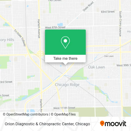 Orion Diagnostic & Chiropractic Center map