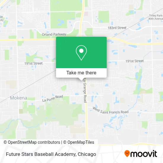 Future Stars Baseball Academy map