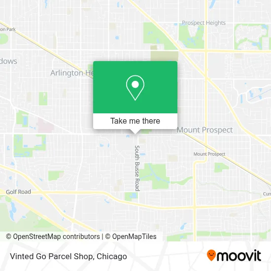 Vinted Go Parcel Shop map