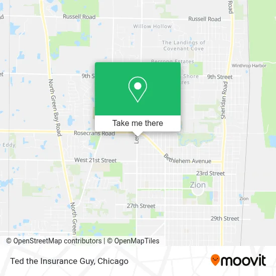 Ted the Insurance Guy map