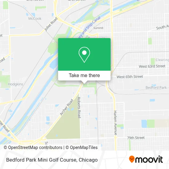 Bedford Park Mini Golf Course map