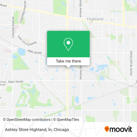 Ashley Store Highland, In map