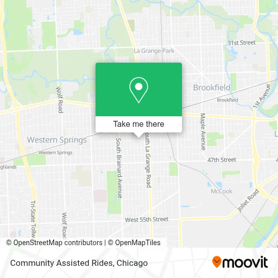 Community Assisted Rides map