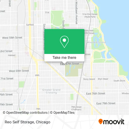 Reo Self Storage map