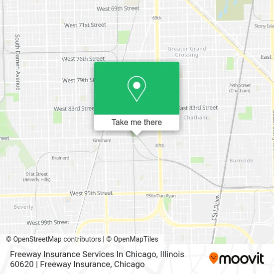 Freeway Insurance Services In Chicago, Illinois 60620 | Freeway Insurance map