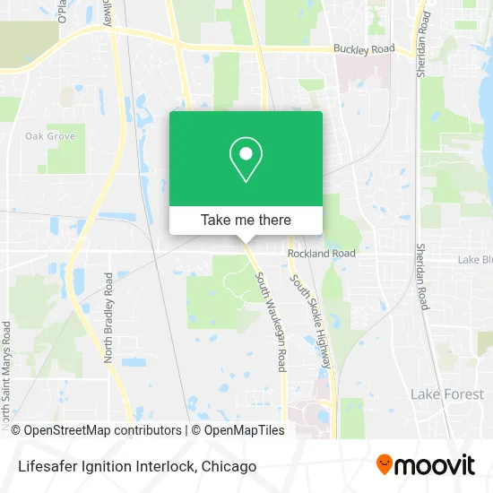 Lifesafer Ignition Interlock map