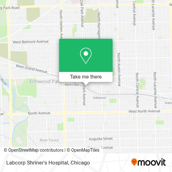 Labcorp Shriner's Hospital map
