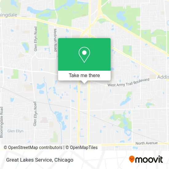 Great Lakes Service map