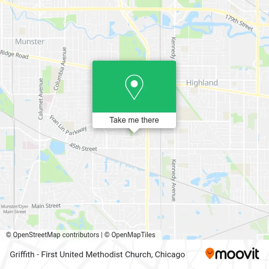 Griffith - First United Methodist Church map