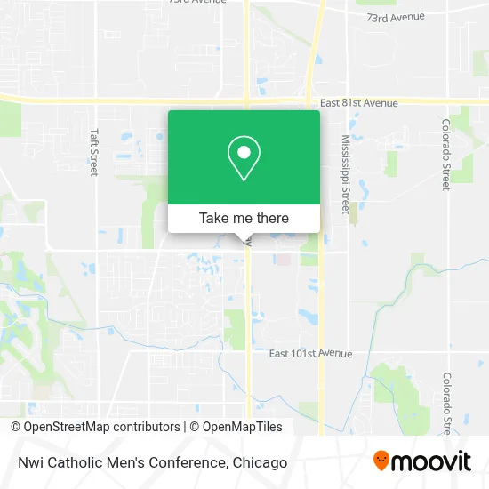 Nwi Catholic Men's Conference map