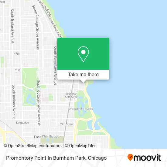 Promontory Point In Burnham Park map