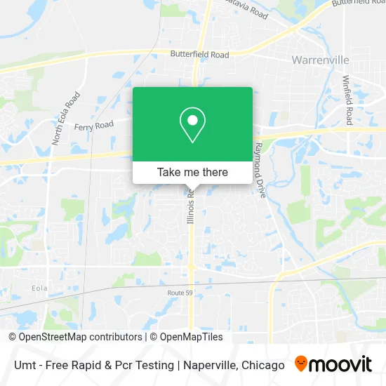 Umt - Free Rapid & Pcr Testing | Naperville map