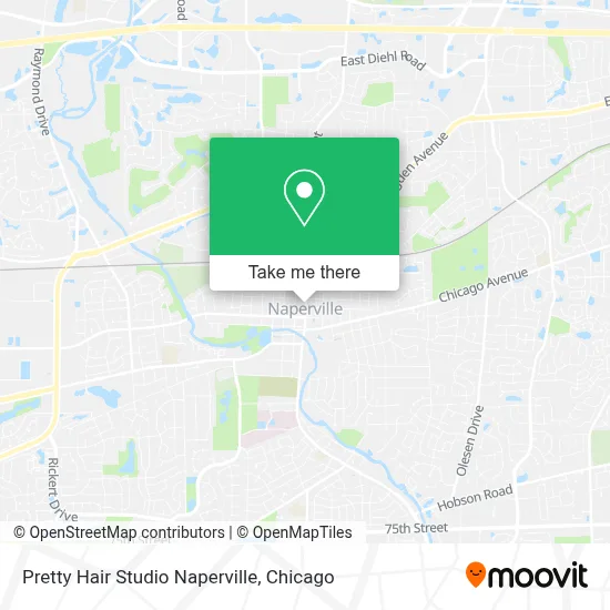 Pretty Hair Studio Naperville map