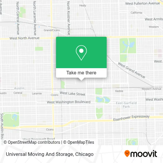 Universal Moving And Storage map