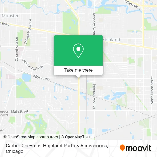 Garber Chevrolet Highland Parts & Accessories map