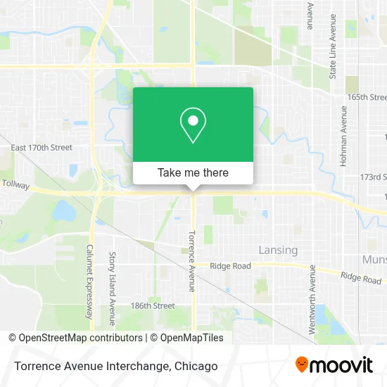 Torrence Avenue Interchange map