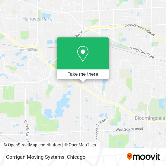 Corrigan Moving Systems map