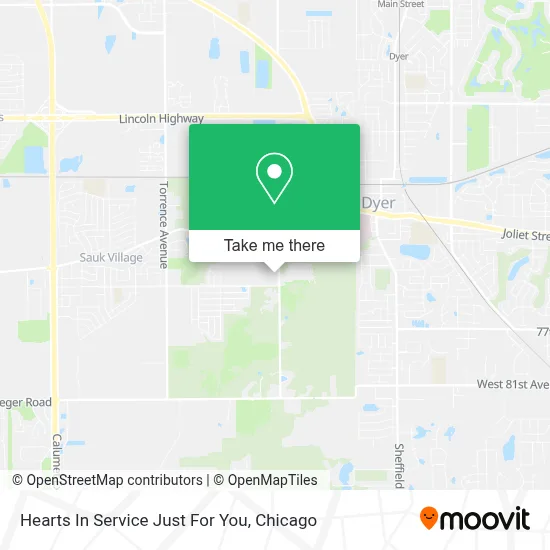 Hearts In Service Just For You map