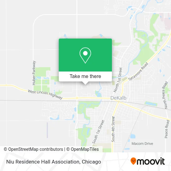 Niu Residence Hall Association map